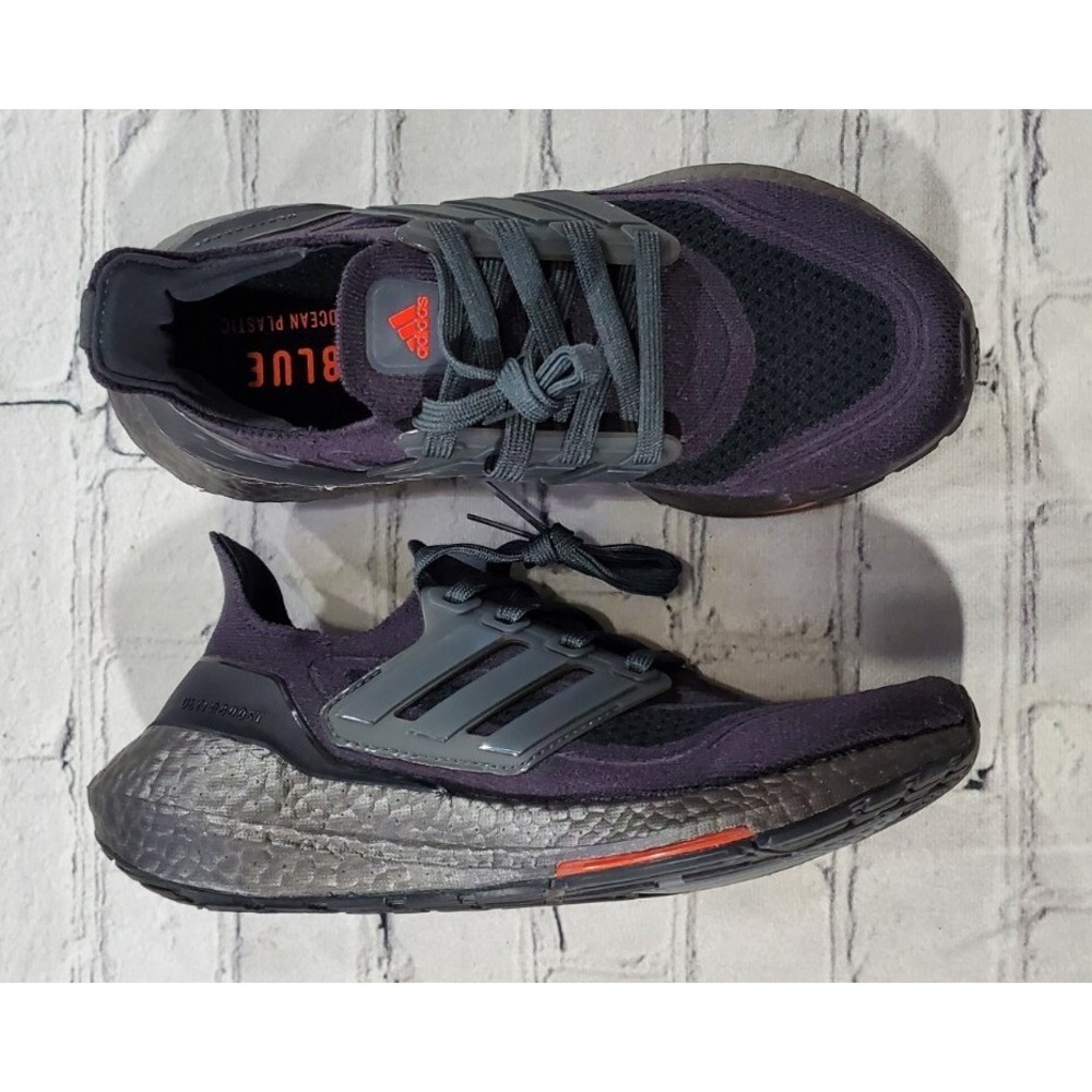 Adidas YOUTH 5 WOMEN 6.5 UltraBoost 21 Running Sneakers Mesh Triple Black FY5390